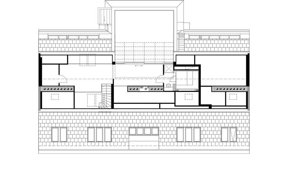 Bauplan Dachgeschosseinbau und Lifteinbau Dachgeschoss 2