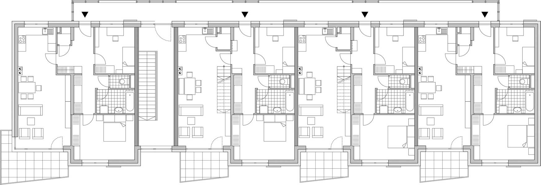 Bauplan Wohnhausanlage Forchtenstein Obergeschoss